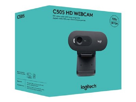 Logitech C505 HD Webcam with Long Range Microphone | Best Deal thumbnail 1